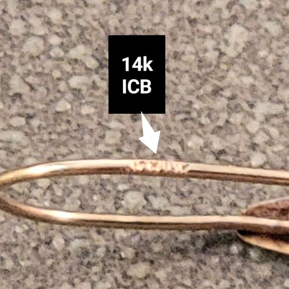 Genuine Vintage 14k Yellow Gold Textured Teardrop French Wire Earrings - Picture 8 of 8